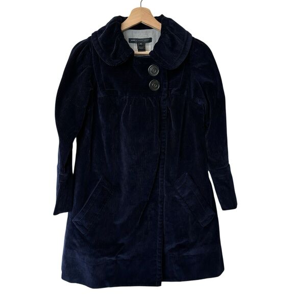 Marc By Marc Jacobs Y2K Corduroy Pea Coat Navy Size XS - Picture 2 of 15